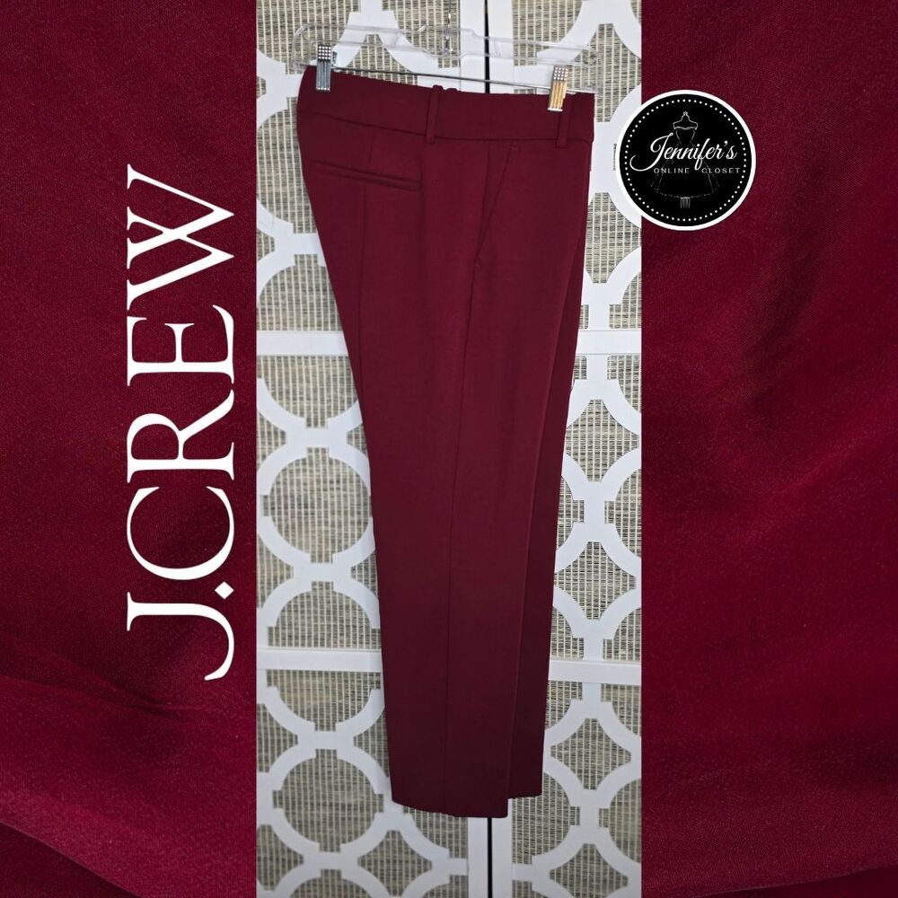 J. Crew 365 Women's Burgundy Cameron Cropped Dress Pants Size 10P
